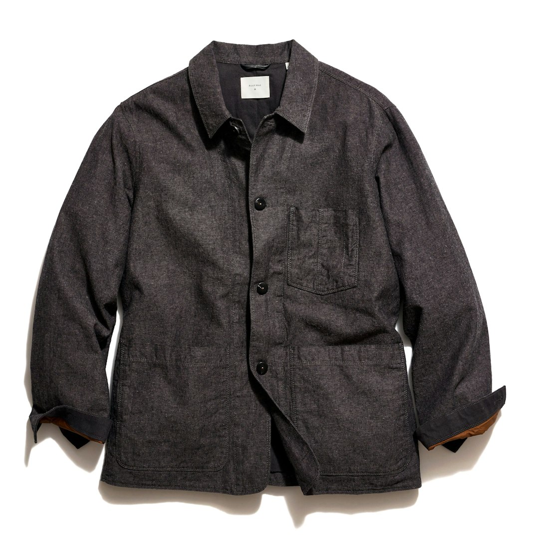 1001099_Billy_Reid_Chambray_Chore_Jacket_Charcoal_01_Product_on_White