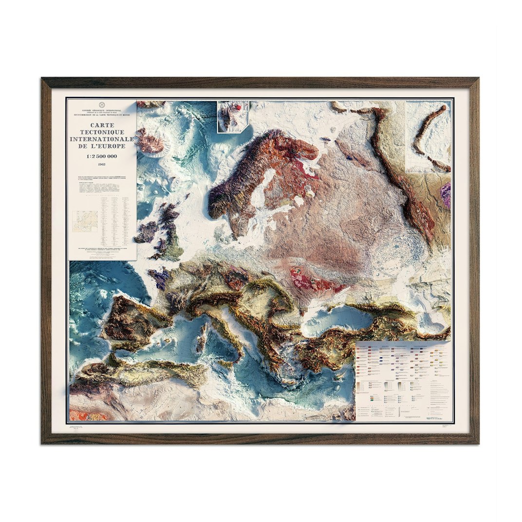 88170_Muir_Way_Carte_Tectonique_Internationale_De_LEurope_1962_Shaded_Relief_Map_Multi_03