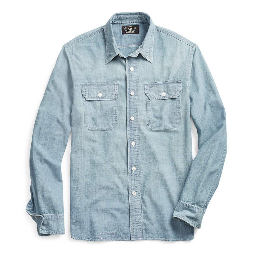 91009_RRL_Illinois_Chambray_Workshirt_Medium_Wash_01_Product_on_White