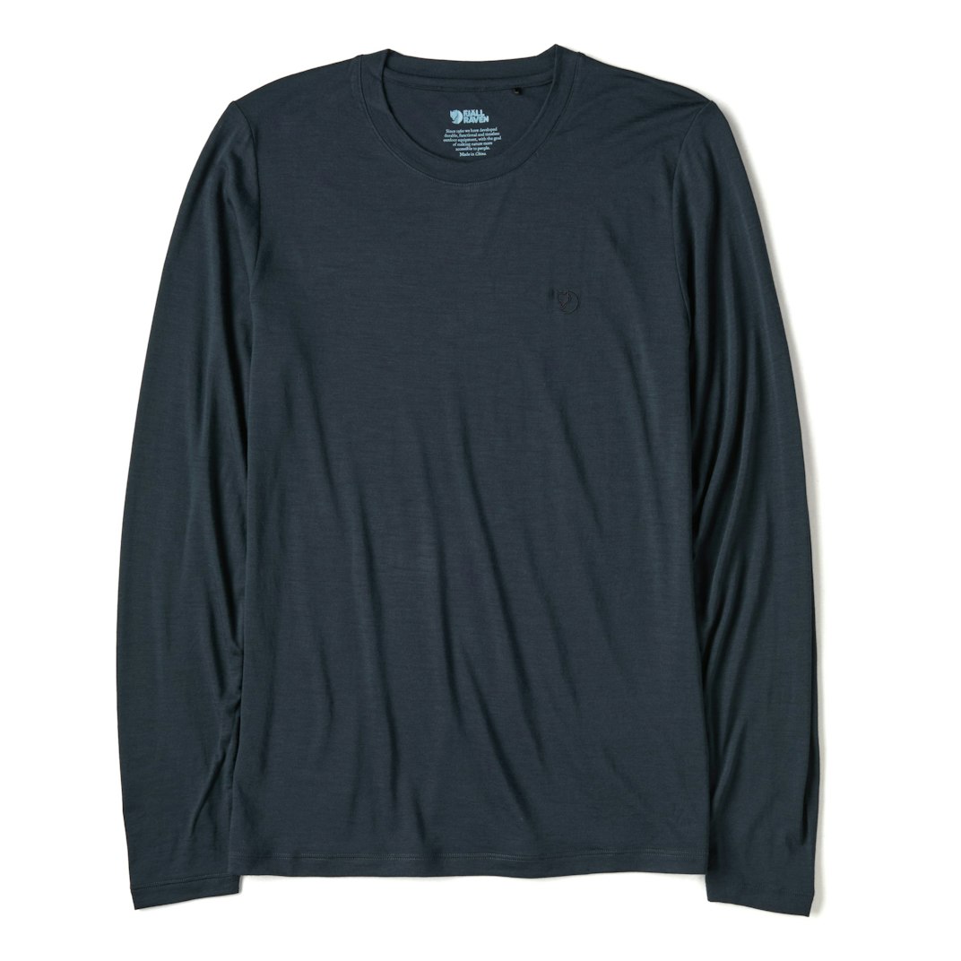 92473_Fjallraven_Abisko_Wool_Long_Sleeve_Dark_Navy_01_Product_on_White
