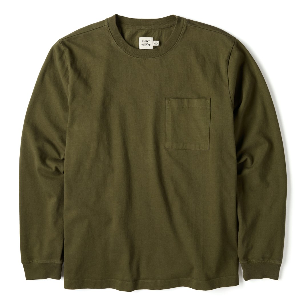 94223_Flint_and_Tinder_American_Heavyweight_Pocket_Longsleeve_T-Shirt_Dark_Olive_01_Product_on_White