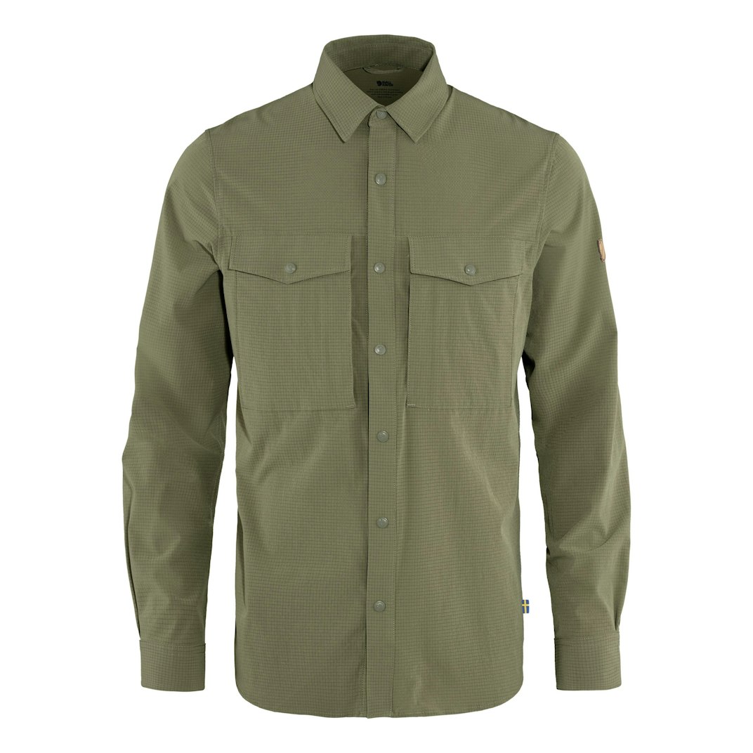 95474_Fjallraven_Abisko_Trekking_Long_Sleeve_Shirt_Light_Olive_01_Product_on_White