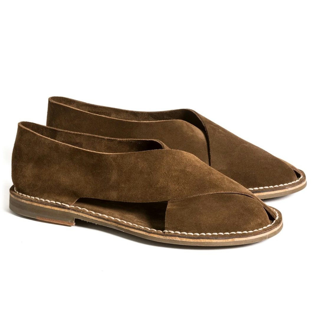 95822_Jacques_Soloviere_Biarritz_Sandal_Nut_Brown_Suede_Calf_Leather_01_Product_on_White